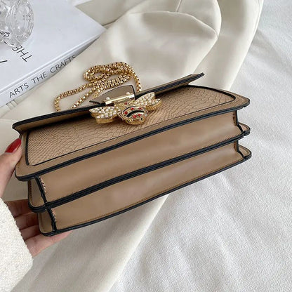 Luxury Handbags for Women Crossbody Bags Bee Lock Tote Casual Flap Purses Crocodile Print Leather Handbag Ladies Shoulder Bags