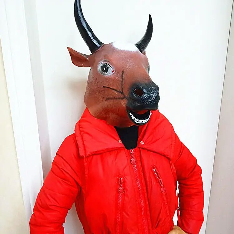 Funny Animal Latex Party Masks Dog Donkey Duck Horse Headgear Halloween Props Cosplay Mask for Adults Masquerade Mask