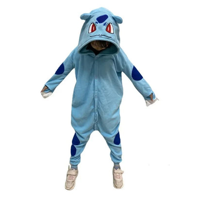 TAKARA TOMY Pokémon Jigglypuff Pikachu Gengar Snorlax Macacão Kigurumi Infantil Cosplay Bulbasaur Halloween Pijama Anime