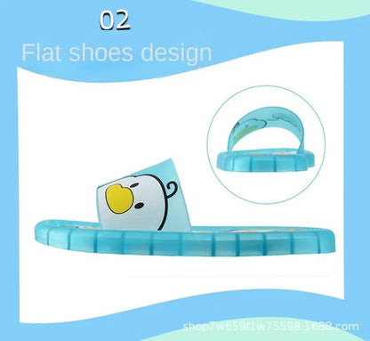 New Cute Luminous Kids Slippers Crystal Shoes Sparkling Lights Boys Girls Will Cartoon Glowing Cute Baby Cool Indoor Outdoor