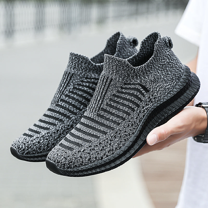 Sapatos Masculinos Casuais Respiráveis Leves para Exterior Tênis Masculinos Antiderrapantes Sapatilhas Slip-on Vulcanizados 2023