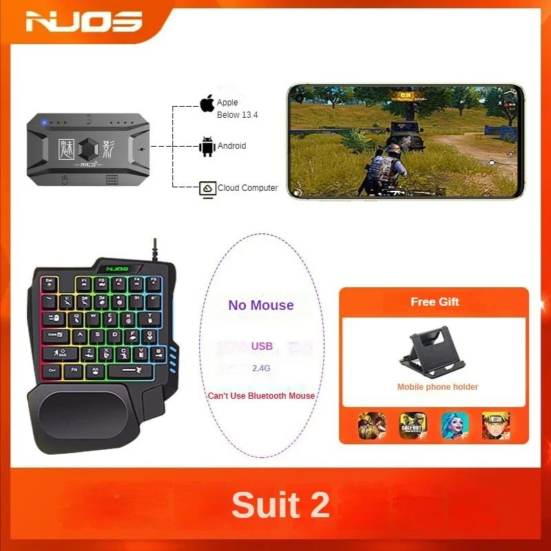M1 Pro Mobile Game Controller 4 in 1 Mouse Keyboard Adapter Converter BT V5.0 Programmable Adapter Support IOS Android System
