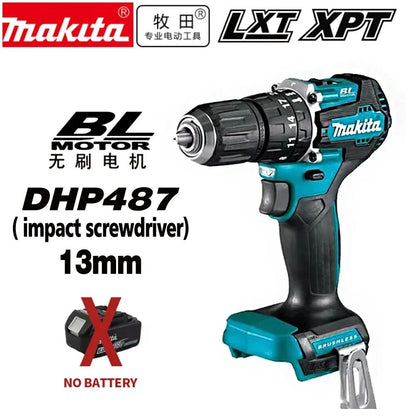 Furadeira de Impacto Parafusadeira a Bateria Makita DHP487 18V Velocidade Variável Motor Sem Escova Ferramenta Elétrica Furadeira