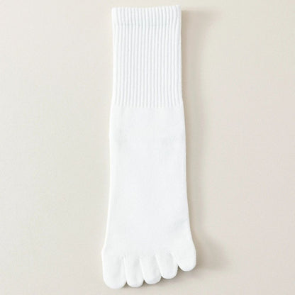 4 Pairs Women Toe Socks Five Finger Socks High Quality Cotton Autumn Spring Middle Tube Sports Socks with Separate Fingers