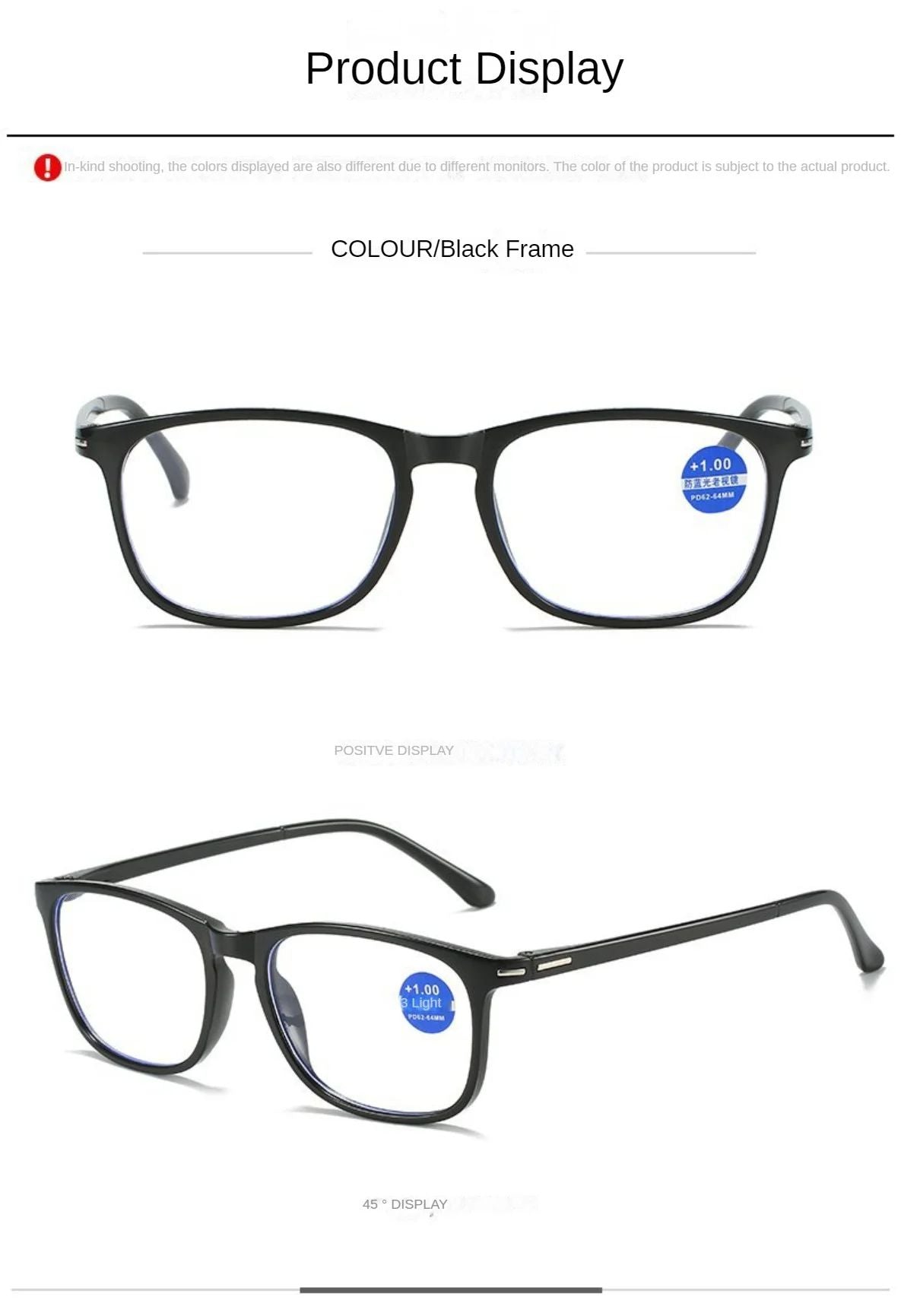 Presbyopia Eyeglasses for Man and Woman Unisex Comfortable Eyewear Ultra Lightweight Anti Blue Light Blocking HD Reading Glasses