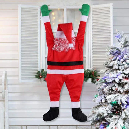 Climbing Santa Claus for Climbing Window, Balcony, Roof, Chimney, Home Christmas Decoration Hanging Santa Claus Outdoor Decor