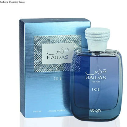 Perfume masculino com feromônio RASASI Hawas, colônia masculina, adequado para qualquer ocasião, fragrância duradoura de 100ml, presente de Natal