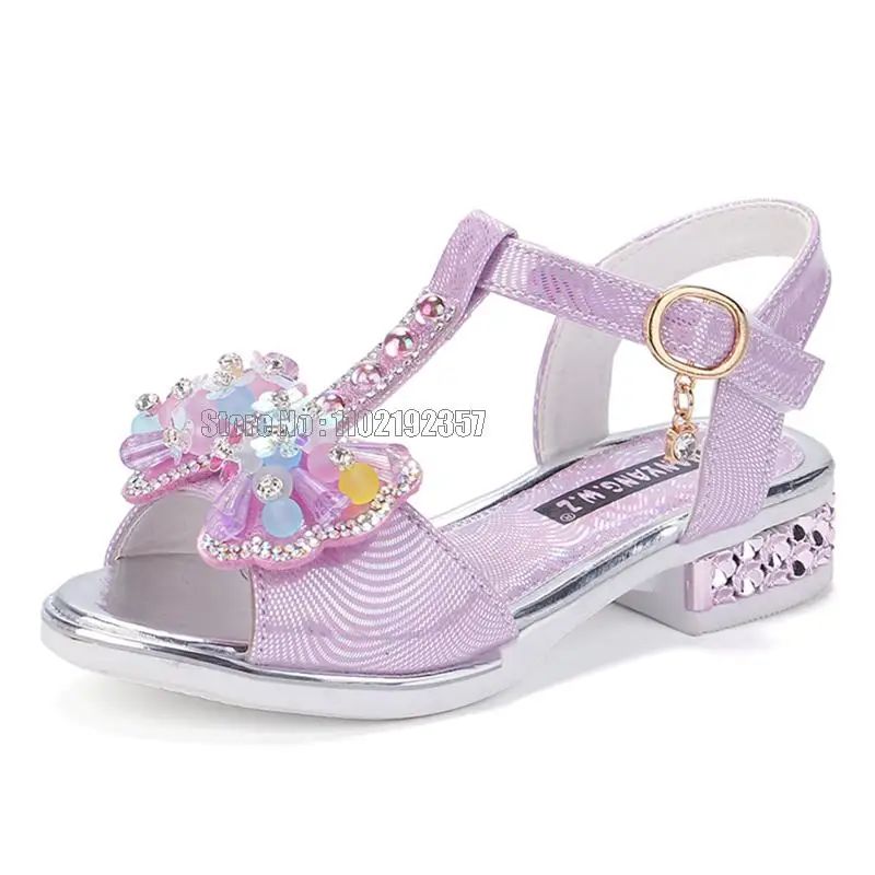 Girls Flat Heel Sandals Kids Girls Spring Summer Little Kids Princess Dress Bow Fashion Teenage Shoes