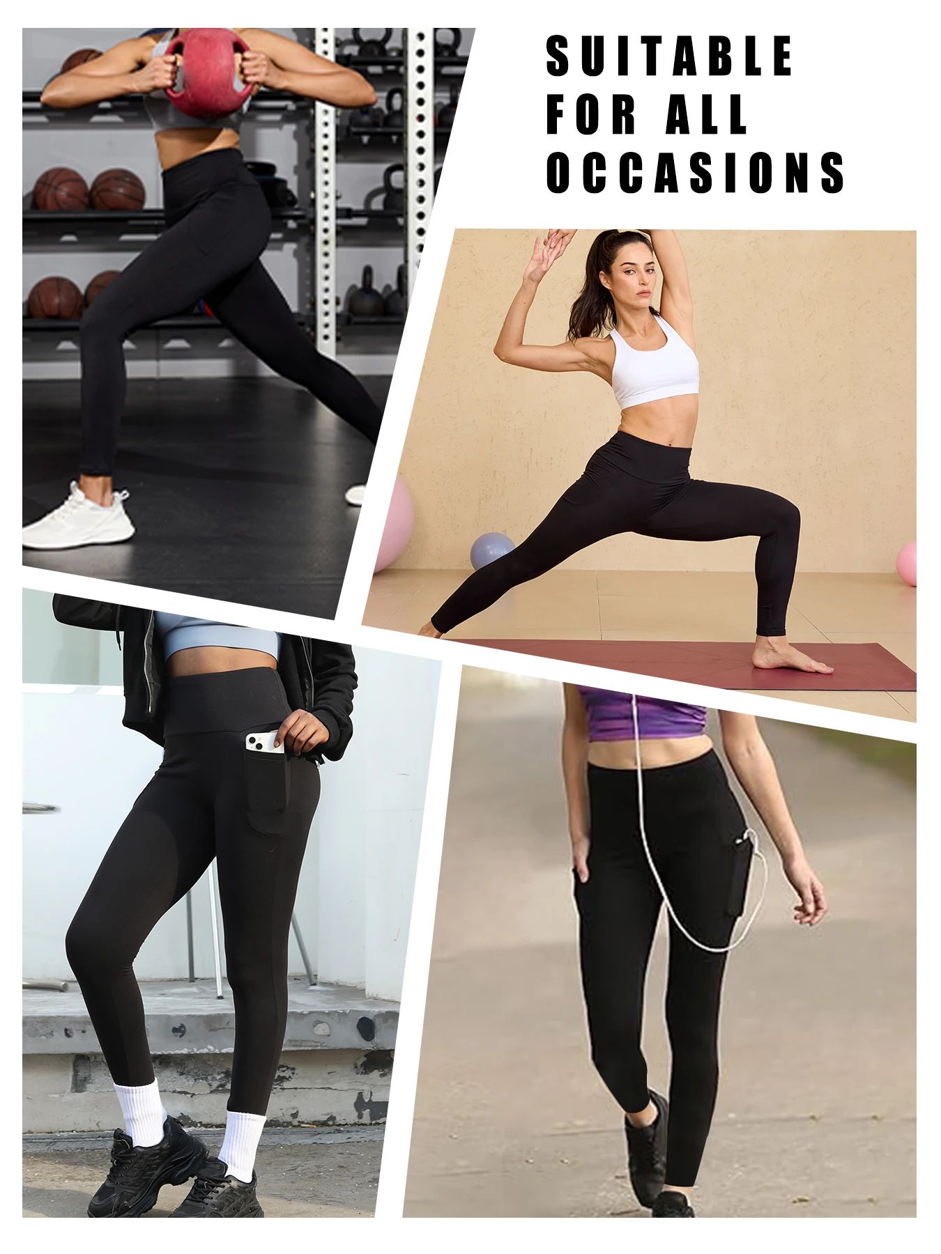 Super Soft Sports Leggings With Pockets For Women High Waisted Workout Yoga Running Push Up Gym Fitness Tight Pants Women's