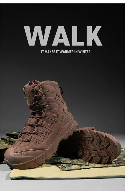 High Top Waterproof Men's Tactical Boots Hiking Shoes Large Size 47 Outdoor Sneakers Hiking Boots Non Slip Motorcycle Boots Men