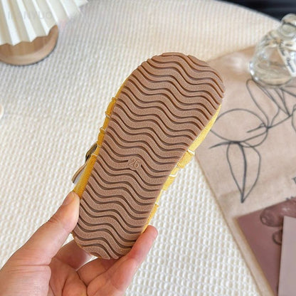 1-12Y Children's Sandals Toe Protect Boys Girls Summer New Candy Color Soft Sole Shoes Kids Casual Retro Flat Leather Sandals