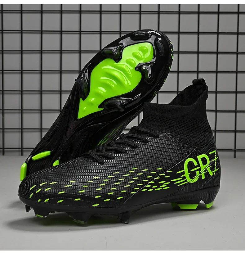 New Men Soccer Shoes High-top Futsal Cleats Sneakers Football Boots Grass High-quality Non-Slip Match Indoor Hot-selling FG/TF