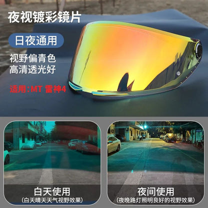 Viseira de substituição MT para capacete modelo THUNDER 4 SV MT-V-28B Lente de capacete Peças MT originais