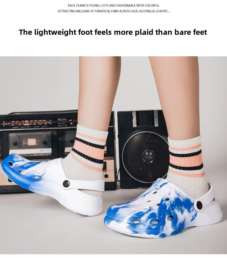 Summer Couple Clog Shoes Fashion Sandals Waterproof Slippers Men Shoes Outdoor Soft Sole Shoes Clogs EVA Beach Home Slipper