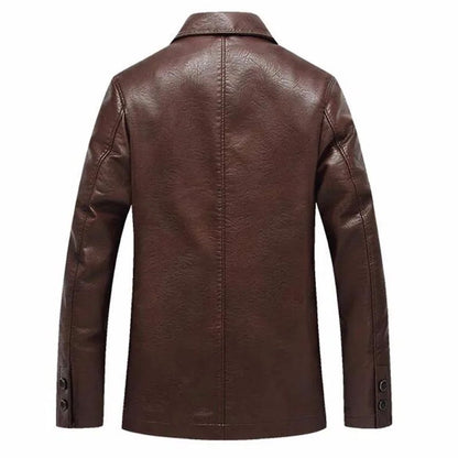 Men Leather Jacket Winter Classical Motorcycle Business Soft Leather Jackets Thick Moto Coats Casaco Masculino Plus Size 4XL