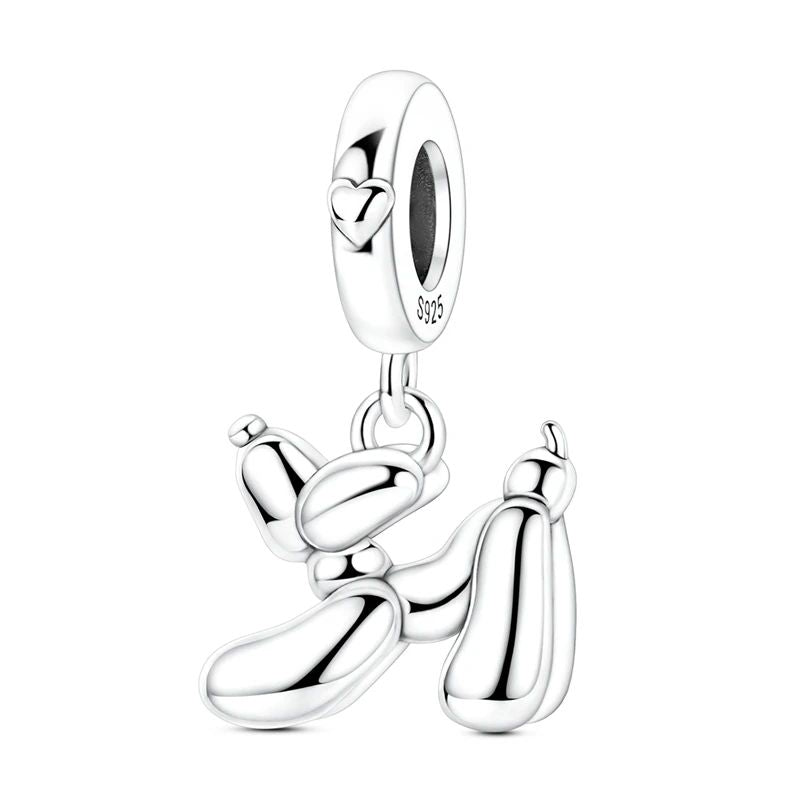 925 Sterling Silver Dog Charms French Bulldog Poodle German Shepherd Beagle Dachshund Pendants Fit Bracelets DIYJewelry Gift