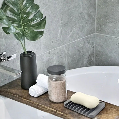 Saboneteira de Silicone para Chuveiro, Suporte de Sabão com Dreno, Organizador de Esponja para Pia de Cozinha, Bandeja de Secagem, Acessórios de Banheiro