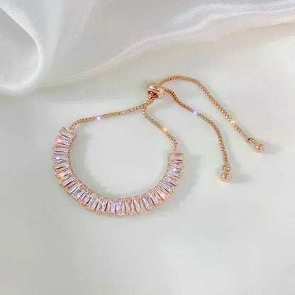 Pulseira de Tulipa de Opala Requintada com Zircônia para Mulheres Acessório Diário Personalizado da Moda Joias para Festas Presentes de Aniversário
