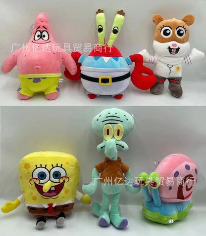 Spongebob Plush Patrick Star Eugene H. Krabs Gary the Snail Plush Toy Throw Pillow Halloween Decorations Birthday Gift Boy