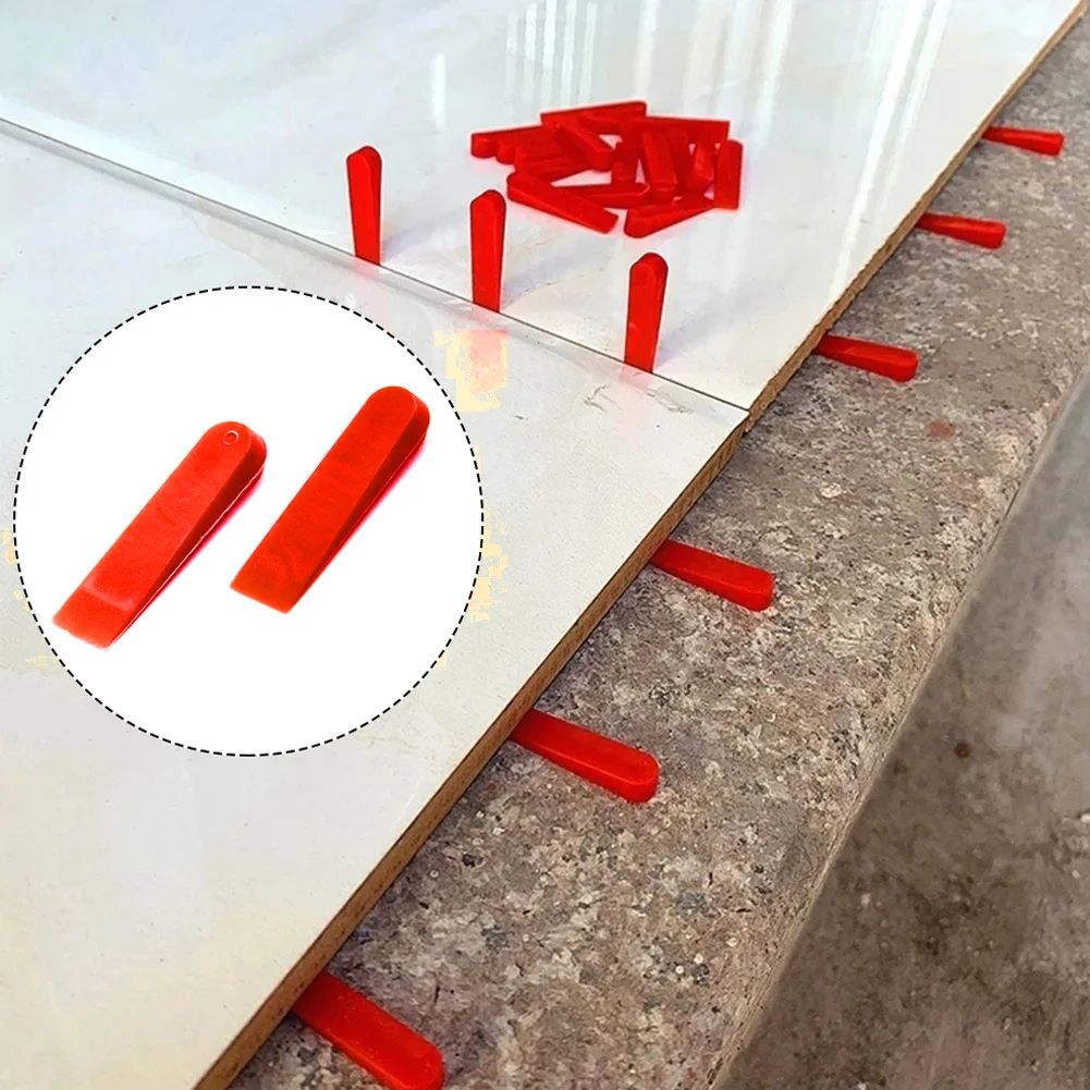 100 Peças/Pacote Niveladores de Rejunte Reutilizáveis Clipe Cunha para Nivelamento de Azulejos Ferramentas de Construção para Fixação de Rejunte em Parede e Piso Cerâmico
