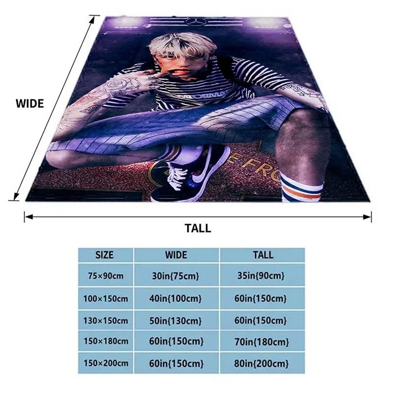 Satanic Cry Baby Lil Peep Flannel Blanket  , Soft Fluffy Warm Sofa Bed Throw Blanket More Size?fans warm gifts