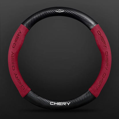 Car buckskin carbon fiber steering wheel cover for Chery Tiggo 8 Arrizo 5 pro gx 5x eQ7 Chery Tiggo 7 Pro 2020 2021 2022 2023