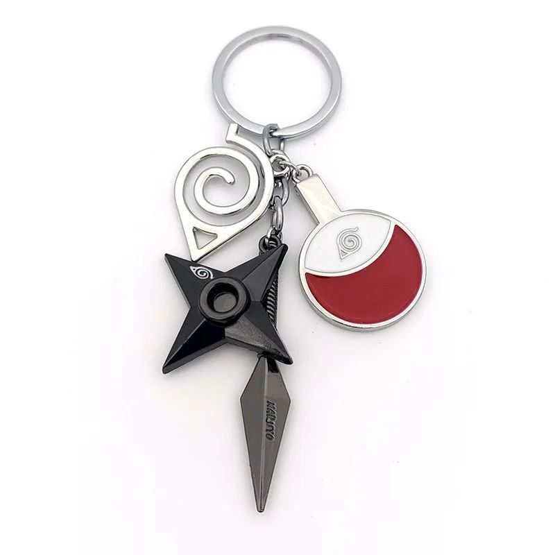 Anime Naruto Chaveiro Brinquedo Kunai Shuriken Konoha Ninja Carro Mochila Xiao Organização Nuvem Vermelha Chaveiro Acessórios Presente