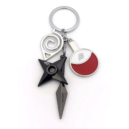 Anime Naruto Chaveiro Brinquedo Kunai Shuriken Konoha Ninja Carro Mochila Xiao Organização Nuvem Vermelha Chaveiro Acessórios Presente