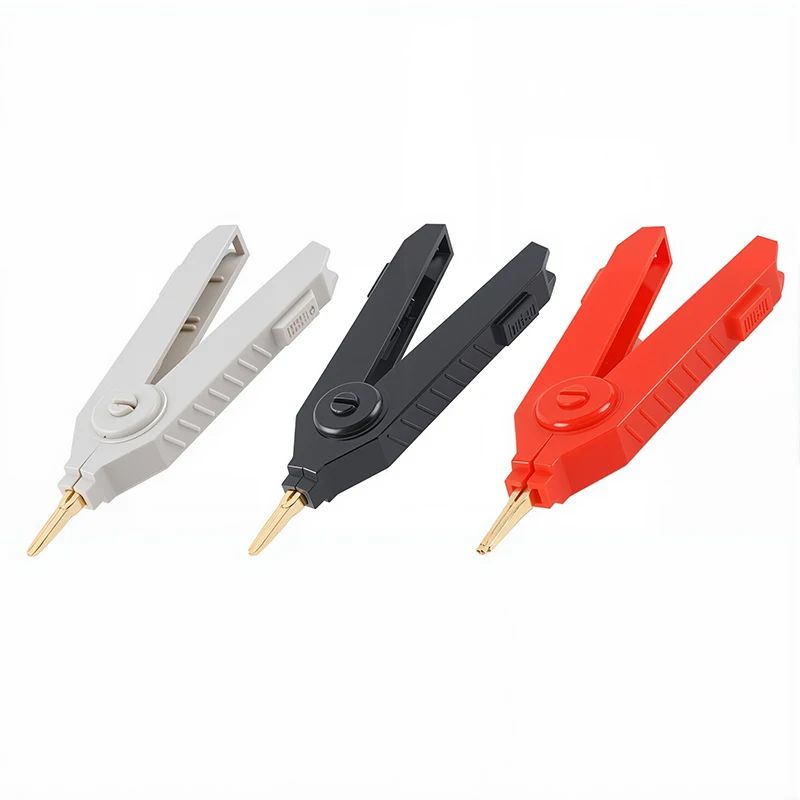 Ferramentas DIY de Grampo de Teste Cinza/Preto/Vermelho 90mm Jacarés Clipes LCR Clipe de Resistência de Cobre Abertura Jacarés Bico de Pato