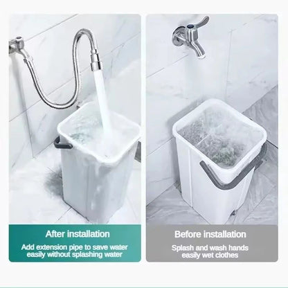 Extensor Universal de Torneira de Aço Inoxidável com Aerador de Bico Anti-respingo e Mangueira de Extensão para Pia de Cozinha