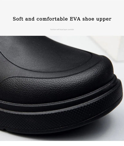 Men's Chef Shoes Anti Slip Oil Resistant Dirt Resistant Work Shoes Quick Drying Thick Soled Rain Shoes Large Size Breath Clogs