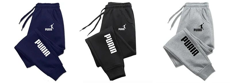 New styles of men's and women's pants for 2025 autumn and winter: sports jogging pants, fitness loose-fitting, printed street pa