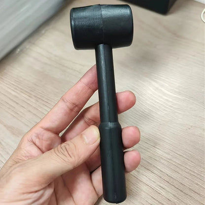 Martelo de borracha preto – ferramenta durável e versátil para bricolagem, reparos domésticos e uso industrial, perfeita para ideias de presente