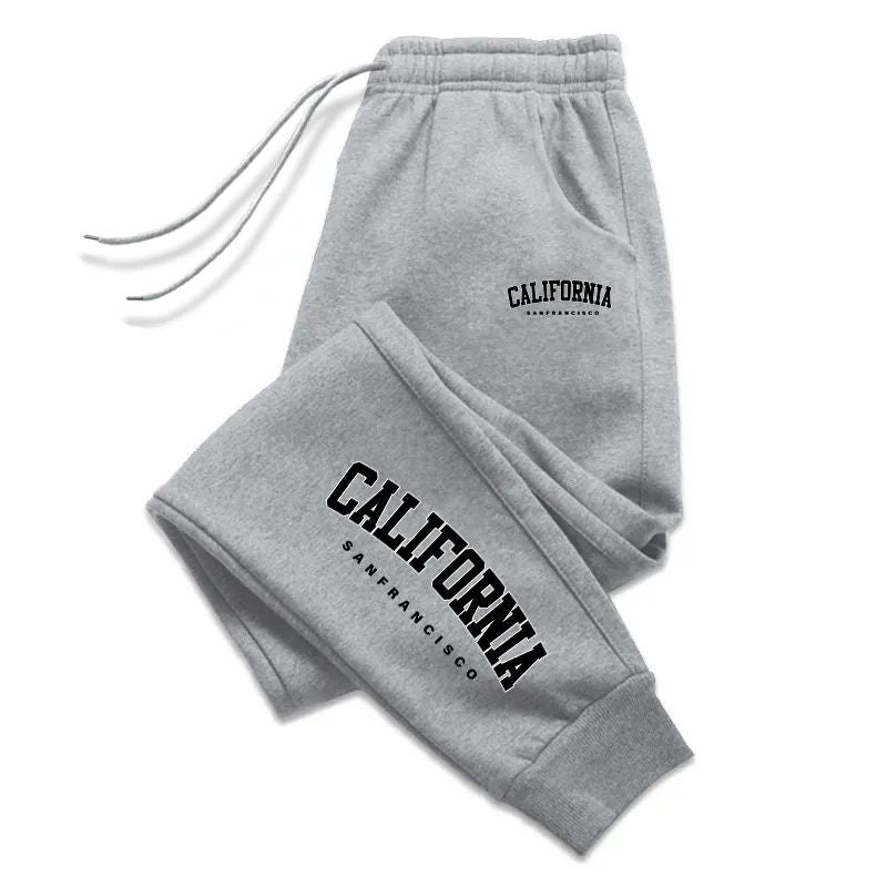 Mens Sweatpants Print Casual Pants Outdoor Gym Sports Jogging Pants Fashion Street Man Trousers Fitness Sportswear Autumn Winter