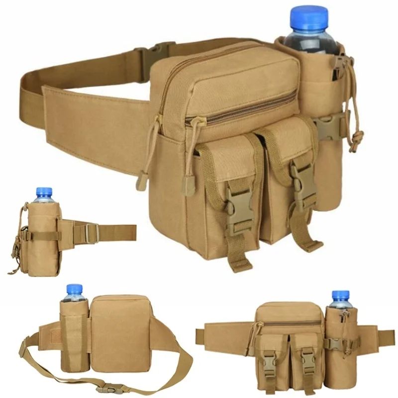 Men's Tactical Casual Fanny Waterproof Pouch Waist Bag Packs Outdoor Military Bag