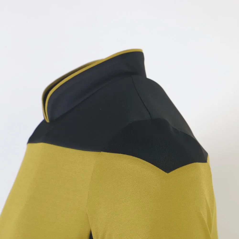 Star TNG The Next Generation Trek Red Yellow Blue Shirt Uniform Cosplay Costume For Men Coat Halloween Party Clothing
