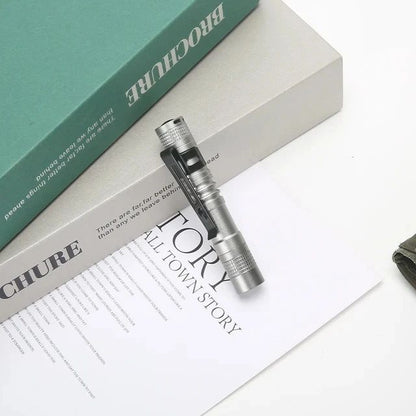 Portable Mini LED Pen Flashlight With Pen Clip Handheld Ultra Pocket Torch Use AAA Battery For Outdoor Camping Emergency Lamp