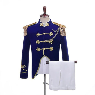 Men Stage Couple Costumes Photo Military Dress Suit Navy Men's and Women's Military Band Uniform Sailor Suit Spring and Autumn