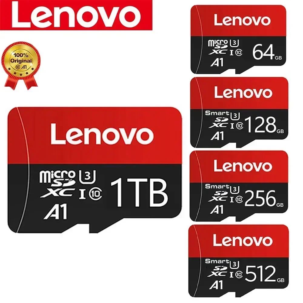 Cartão SD Lenovo Original 1TB Micro TF Mini SD 256GB 512GB 128GB 64GB Cartão de Memória TF Flash para Celular/Computador/Câmera Dropshipping