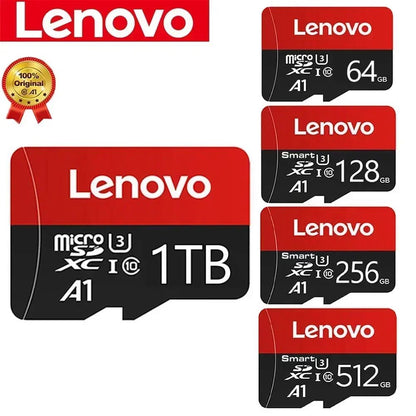 Cartão SD Lenovo Original 1TB Micro TF Mini SD 256GB 512GB 128GB 64GB Cartão de Memória TF Flash para Celular/Computador/Câmera Dropshipping