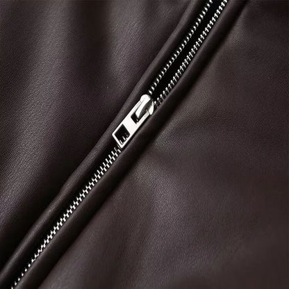 2025 Fall Winter Faux Leather Jacket for Women Oversized Streetwear Cotton Padded Parkas Short Bomber Coat Warm