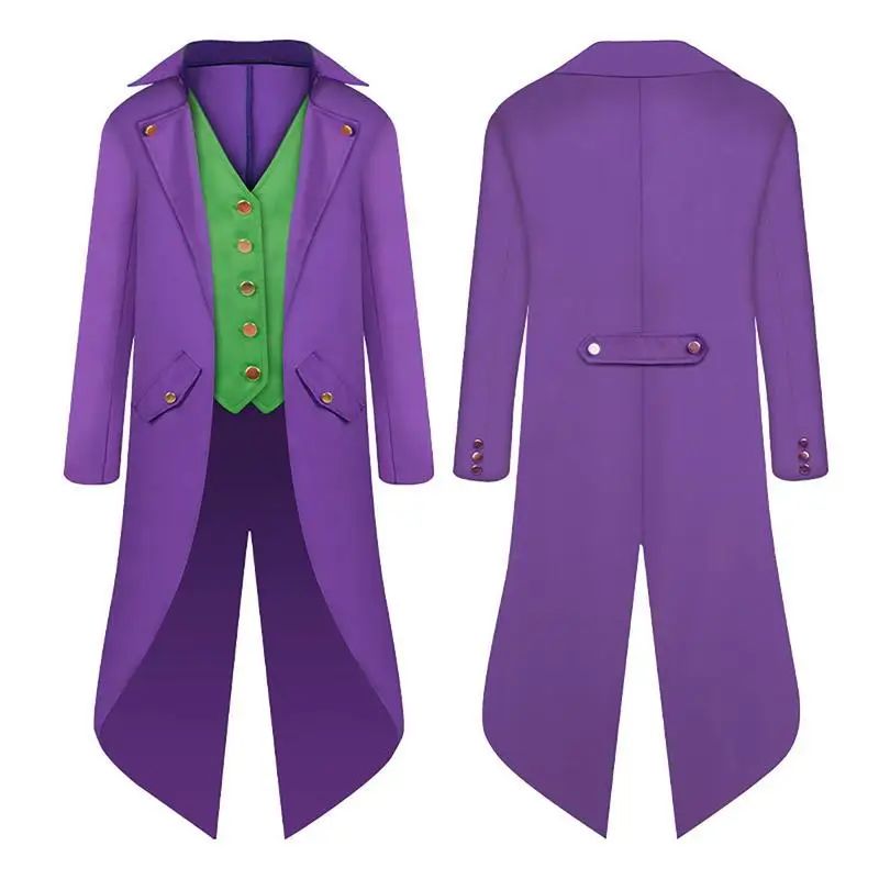 Medieval Victorian Costume Tuxedo Gentlema Tailcoat Gothic Steampunk Trench Coat Frock Outfit Overcoat Uniform