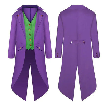 Medieval Victorian Costume Tuxedo Gentlema Tailcoat Gothic Steampunk Trench Coat Frock Outfit Overcoat Uniform