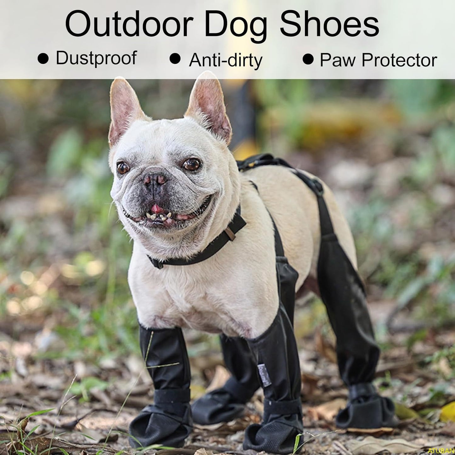 Botas impermeáveis para cães, sapatos antiderrapantes para cães, sola de borracha resistente, protetor de patas de animais de estimação, à prova de sujeira e anti-queda para caminhadas e corridas ao ar livre.
