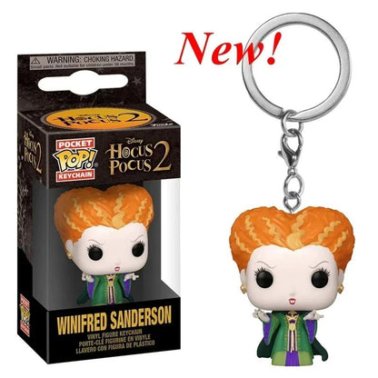 Chaveiro de Bolso FUNKO Disney Chapeleiro Louco Hocus WINIFRED SANDERSON Sarah Mary Bonecos de Ação Modelo Brinquedos