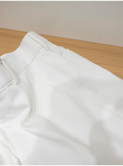 BC Elastic, comfortable and breathable summer men's versatile casual loose white shorts