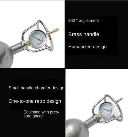 300ML 360ML 500ML Hand Popcorn Machine Open Firing Popcorn Puffing Machine Stainless Steel Mini Popper Manual Popcorn Maker