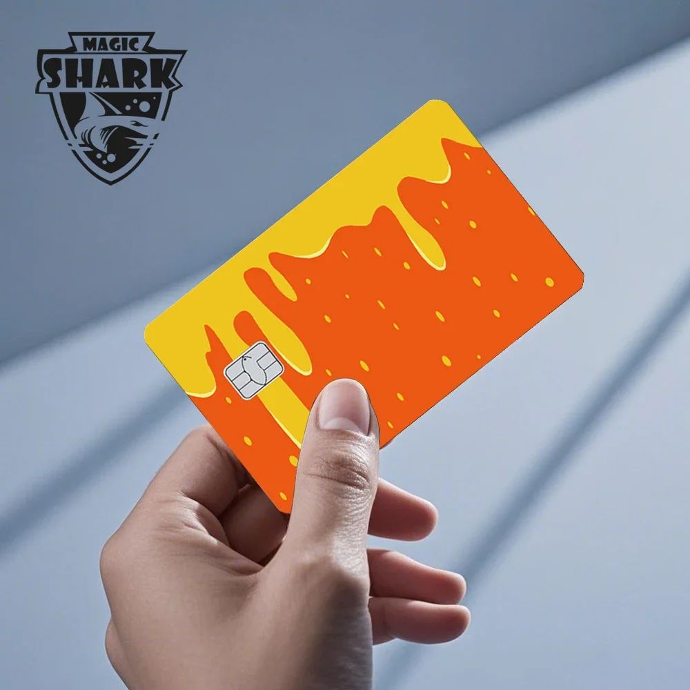 Magic Shark Sugar Daddy Meme Poke Money Funny Sticker Cover Skin Protective for Small Large Chip Credit Debit Card