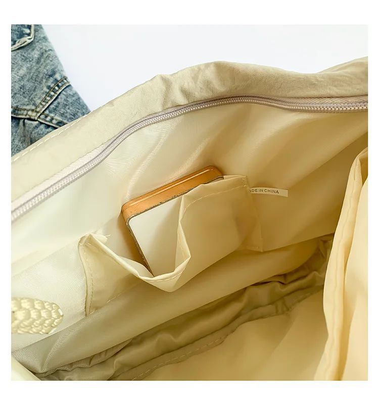 Trendy Women's Soft Cloth Shoulder Bag Solid Color Student Casual Style Big Handbags Crossbody Bags for Women Shoulder Hobos Bag