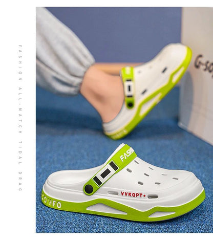 New fashion sandals Men's EVA casual comfortable hole garden shoes outdoor men's beach sandals indoor home unisex slippers